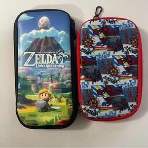 Official Nintendo Switch Lite Slim Case Zelda Links Awakening & Spider-Man Case